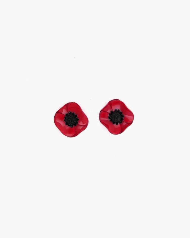 Ciléa Paris - Boucles d'oreilles courtes Anémone - Mini – Dormeuse (Oreilles percées) / Noir