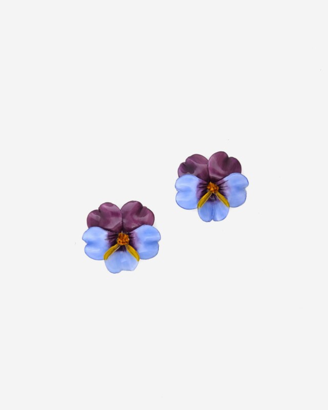 Ciléa Paris - Boucles d’oreilles Pensée viola – Petit