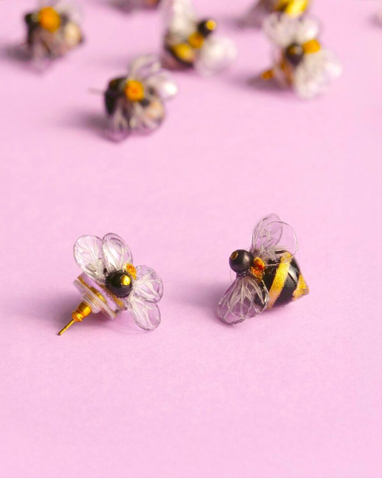 Ciléa Paris - Boucles d'oreilles Bourdon - Mini – Tige (Oreilles percées)