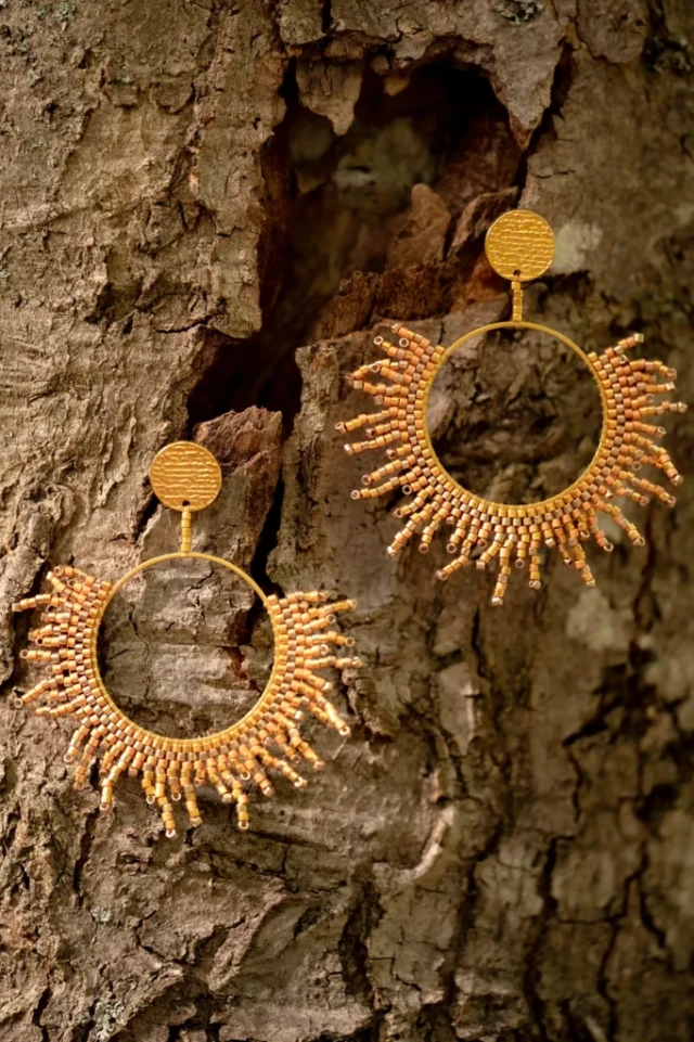 valdyria.com - Boucles D’oreilles Pendantes Apollisia Solaris