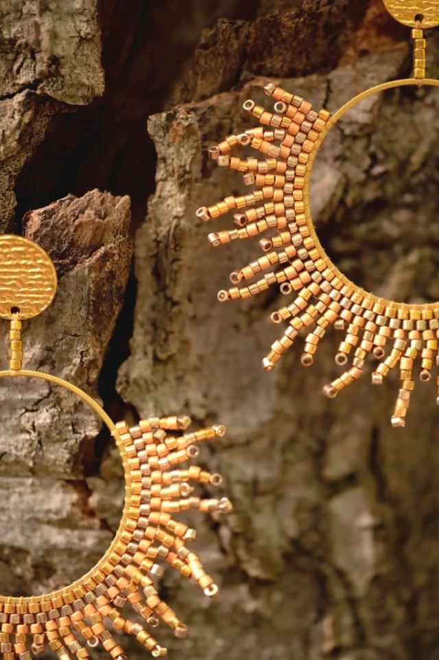 valdyria.com - Boucles D’oreilles Pendantes Apollisia Solaris