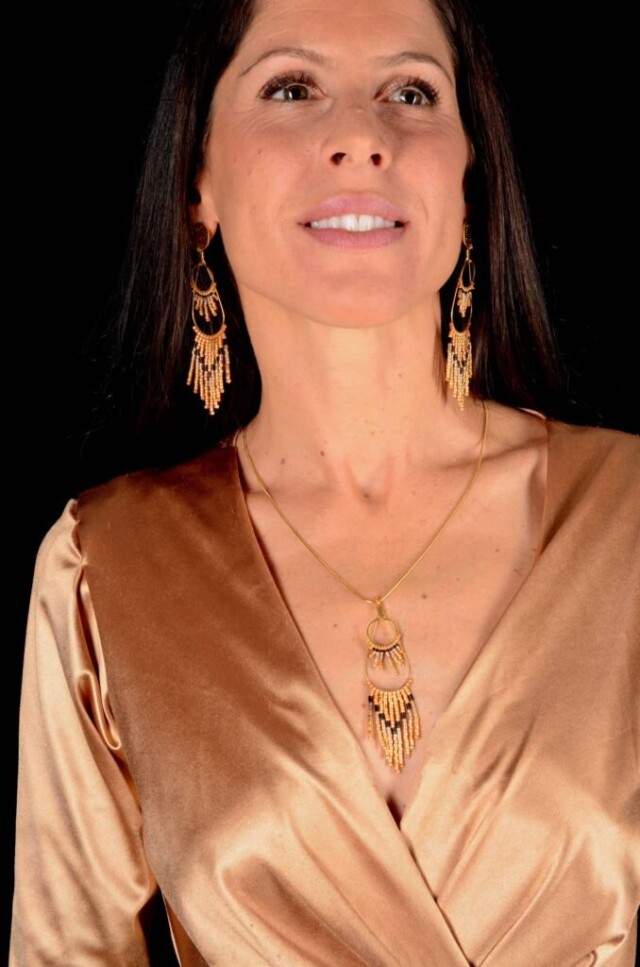 valdyria.com - Collier à Pendentif Galilya Cleo Bronze