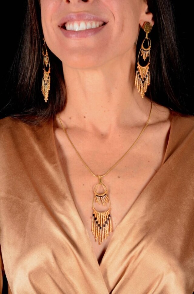 valdyria.com - Collier à Pendentif Galilya Cleo Bronze