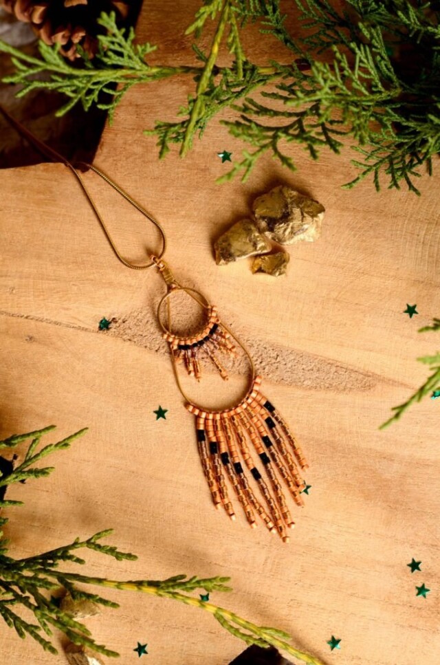 valdyria.com - Collier à Pendentif Galilya Cleo Bronze