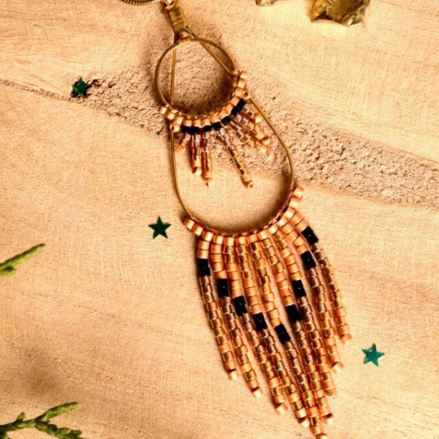 valdyria.com - Collier à Pendentif Galilya Cleo Bronze