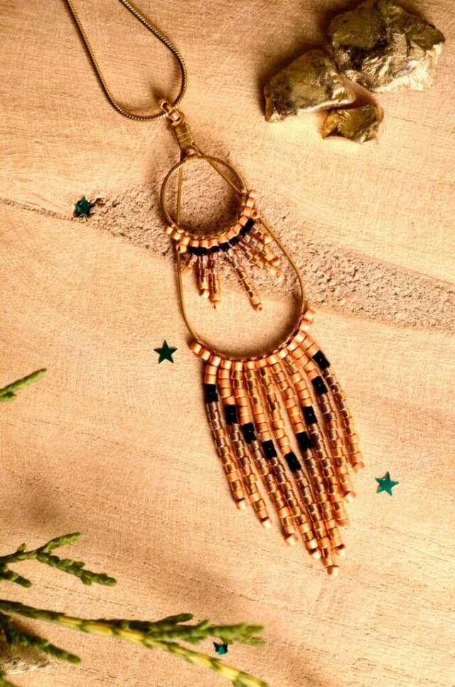 valdyria.com - Collier à Pendentif Galilya Cleo Bronze