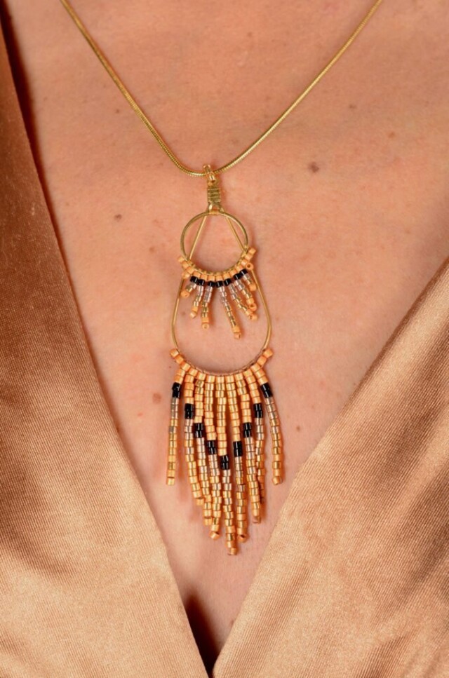 valdyria.com - Collier à Pendentif Galilya Cleo Bronze