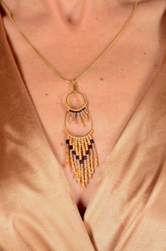 valdyria.com - Collier à Pendentif Galilya Cleo Bronze