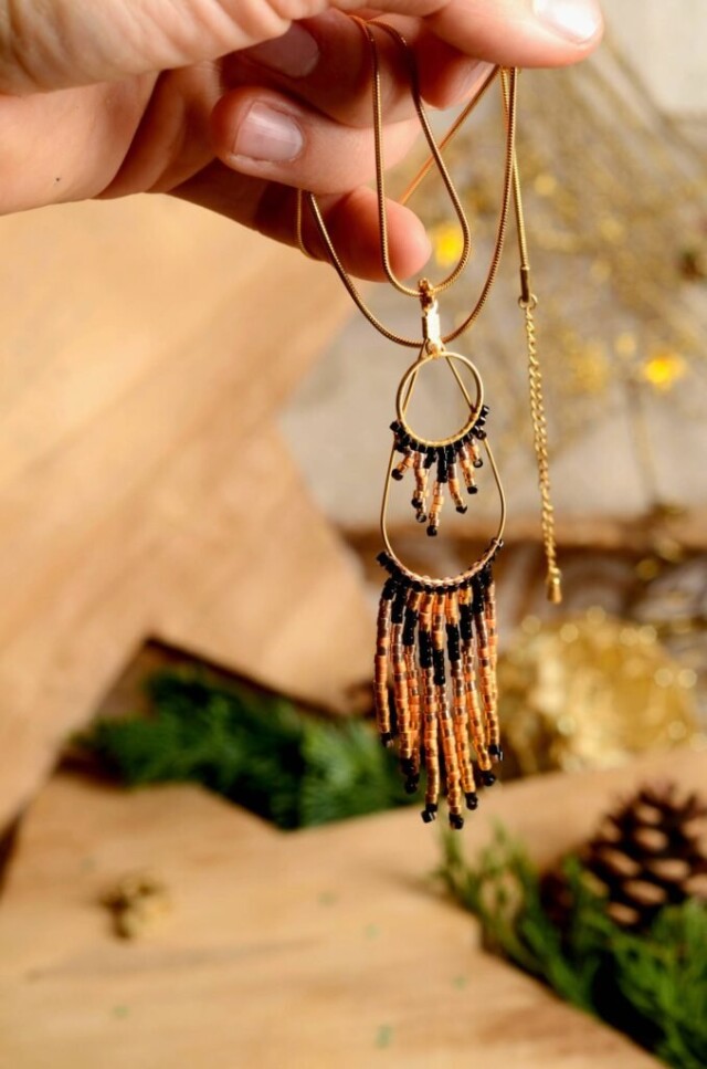 valdyria.com - Collier à Pendentif Galilya Cleo Ébène