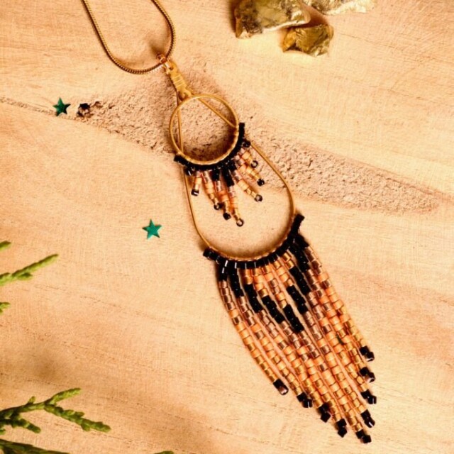 valdyria.com - Collier à Pendentif Galilya Cleo Ébène
