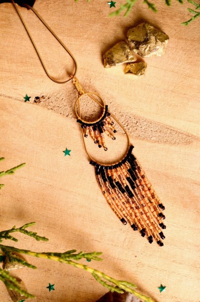 valdyria.com - Collier à Pendentif Galilya Cleo Ébène