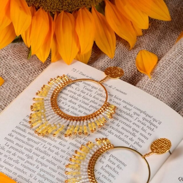 valdyria.com - Boucles D’oreilles Pendantes Mira Helia