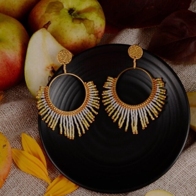 valdyria.com - Boucles D’oreilles Pendantes Mira Helia