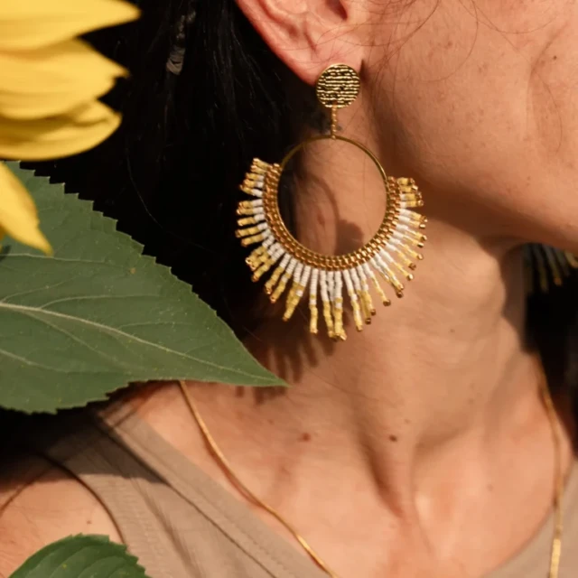 valdyria.com - Boucles D’oreilles Pendantes Mira Helia