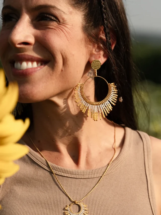 valdyria.com - Boucles D’oreilles Pendantes Mira Helia