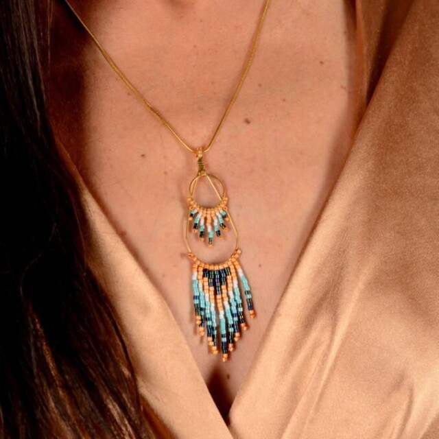 valdyria.com - Collier à Pendentif Nilyra Maria Bronze