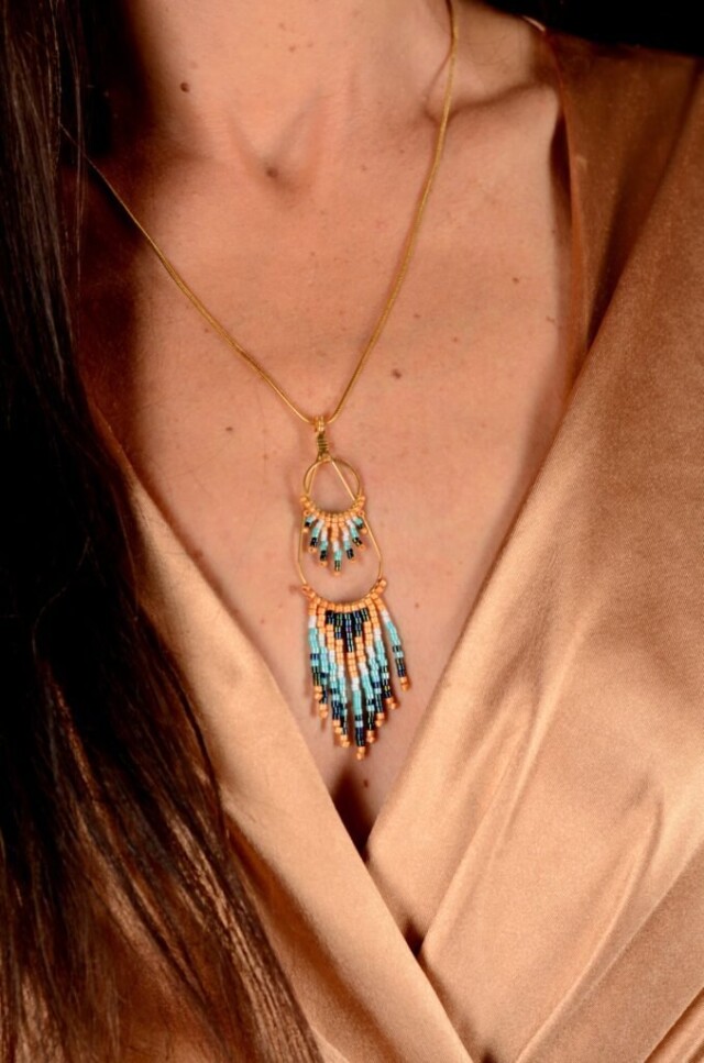 valdyria.com - Collier à Pendentif Nilyra Maria Bronze