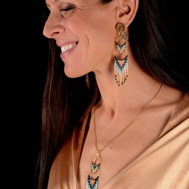 valdyria.com - Collier à Pendentif Nilyra Maria Marine