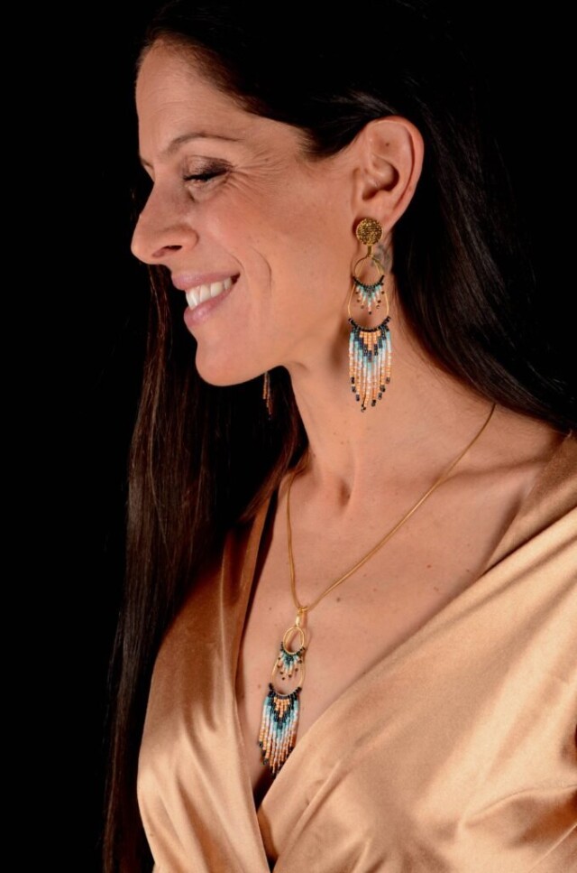 valdyria.com - Collier à Pendentif Nilyra Maria Marine