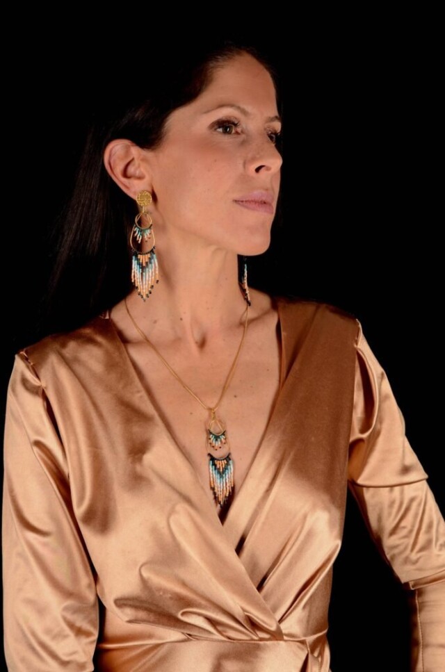 valdyria.com - Collier à Pendentif Nilyra Maria Marine