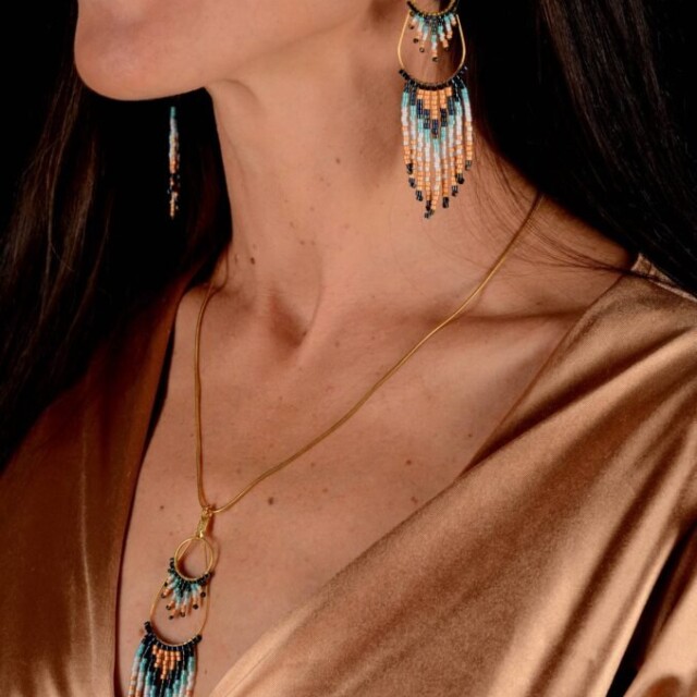 valdyria.com - Collier à Pendentif Nilyra Maria Marine