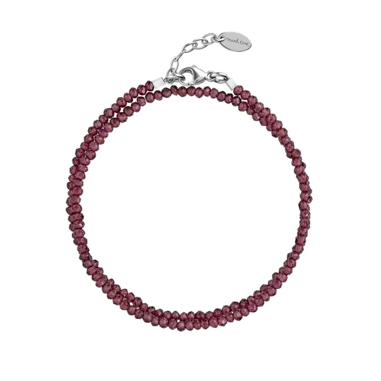 bracelet 2t gre argent Annah Cruz Bijoux - Bracelet Ella 2 tours – spinellenoir