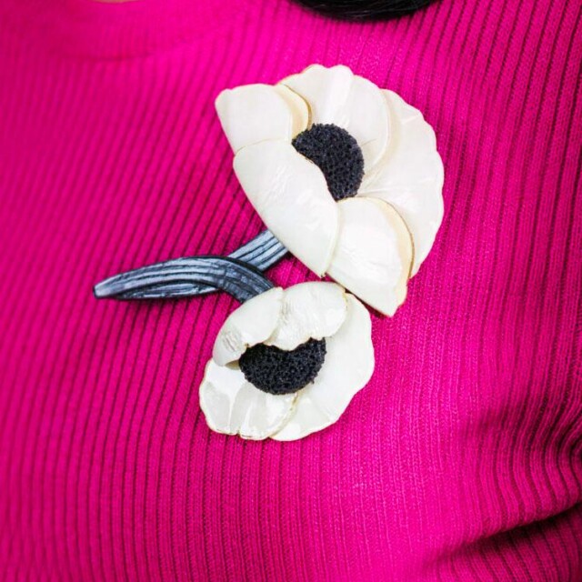 Ciléa Paris - Broche Agnès – Rouge