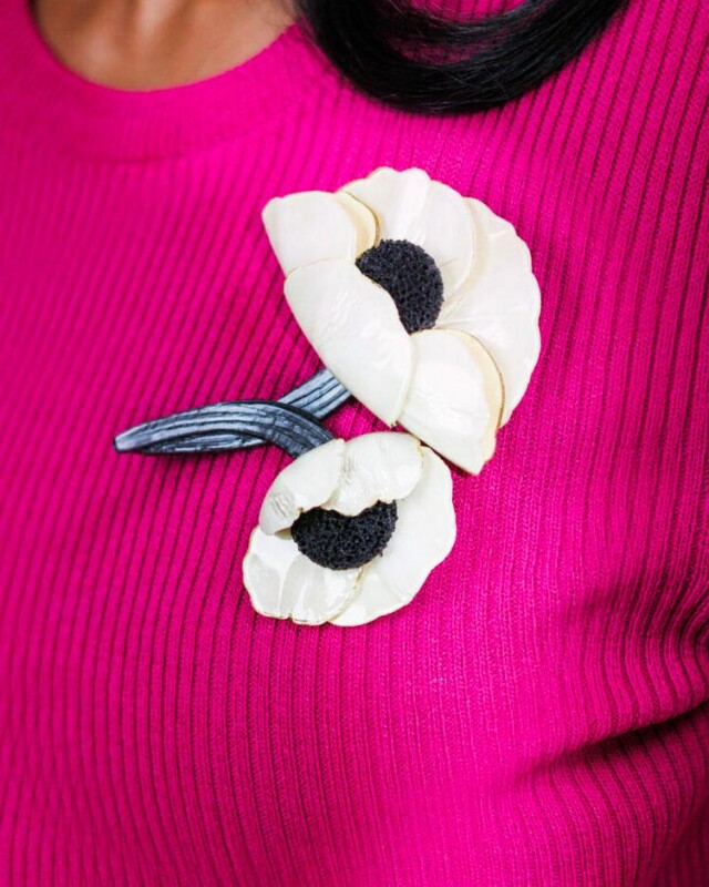 Ciléa Paris - Broche Agnès – Rouge