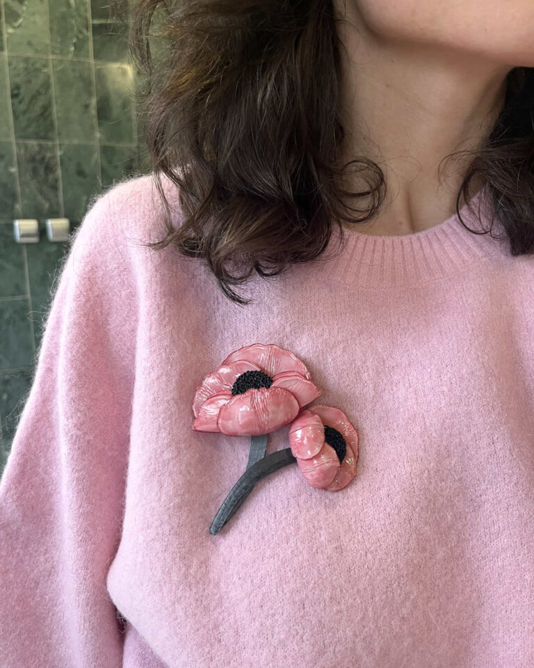 Ciléa Paris - Broche Agnès – Rouge