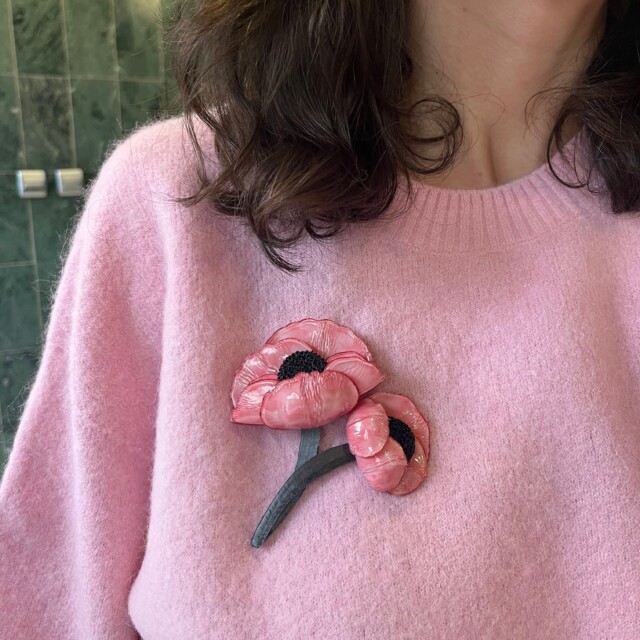 Ciléa Paris - Broche Agnès – Rouge