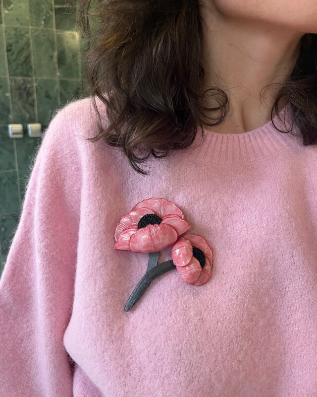 Ciléa Paris - Broche Agnès – Rouge