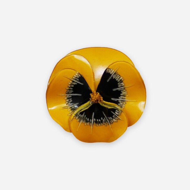 Ciléa Paris - Broche Pensée - Grand – Vert