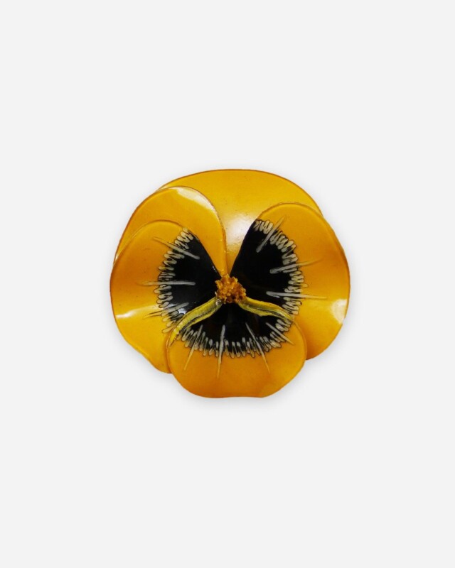 Ciléa Paris - Broche Pensée - Grand – Vert