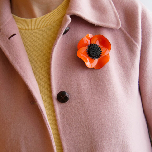 Ciléa Paris - Broche Anémone - Grand – Noir