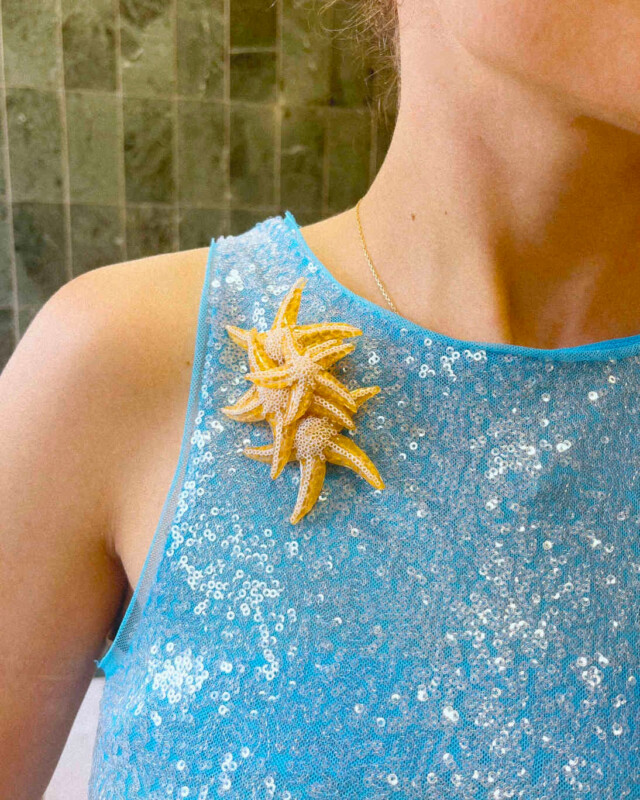 Ciléa Bijoux - Broche Ariel – Bleu pale