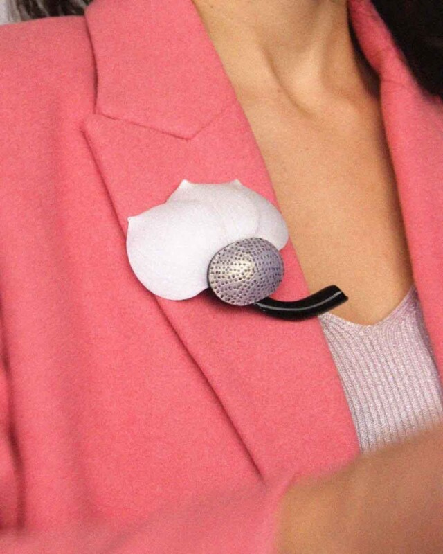 Ciléa Paris - Broche Tulipier velours – Fuchsia