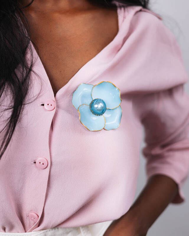 Ciléa Bijoux - Broche La Baule – Bleu