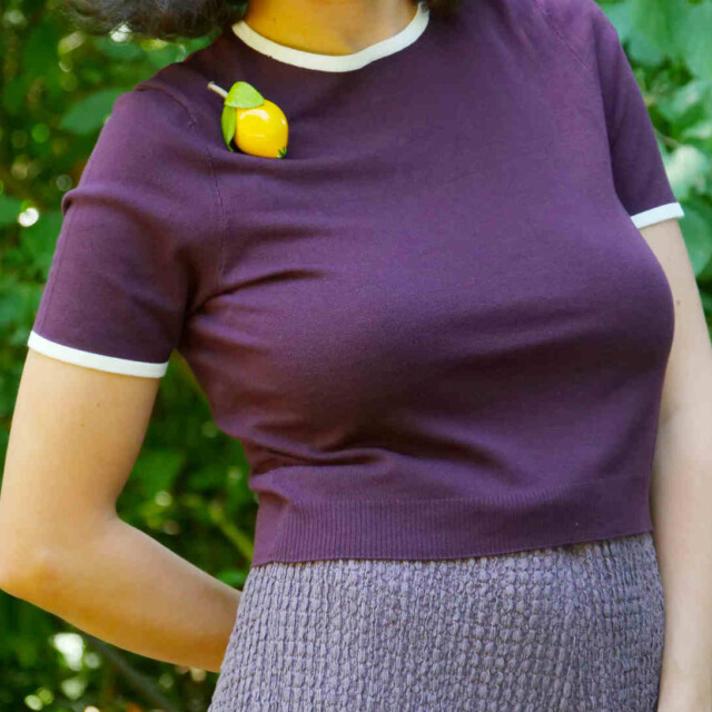 Ciléa Bijoux - Broche fruit Citron - Grand