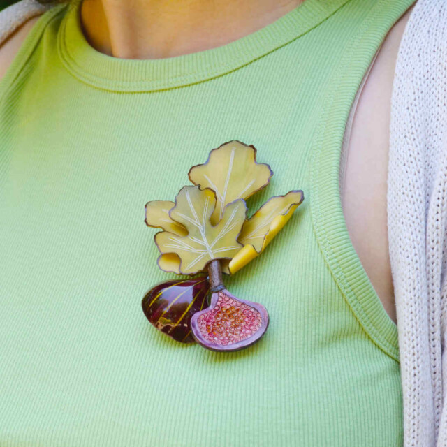 Ciléa Paris - Broches Figues – Vert