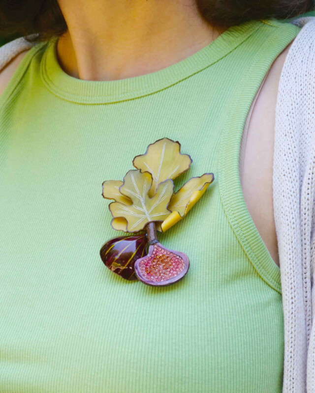 Ciléa Paris - Broches Figues – Vert