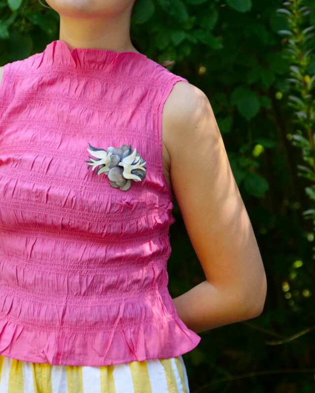 Ciléa Bijoux - Broche oiseau Cabourg - Grand – Ivoire