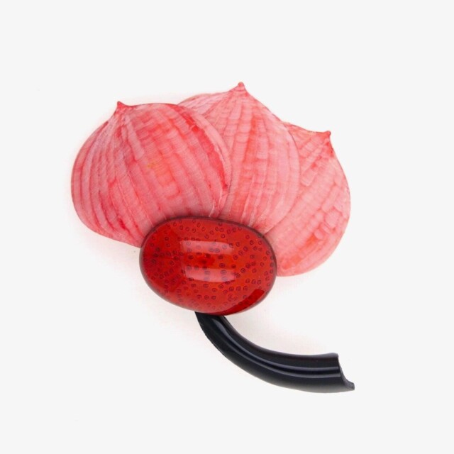 Ciléa Paris - Broche Tulipier velours – Blush