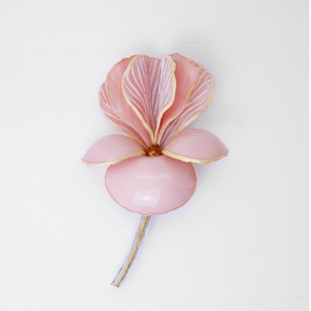 Ciléa Paris - Broche Iris - effet satin – Lavande