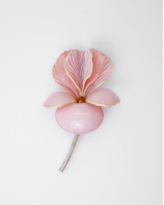 Ciléa Paris - Broche Iris - effet satin – Lavande