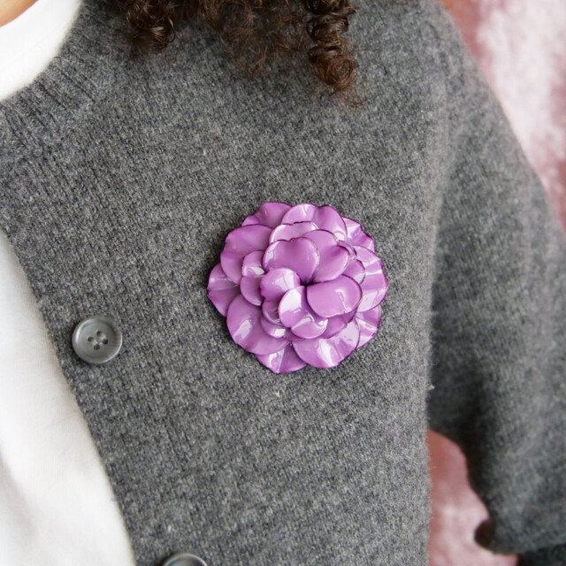 Ciléa Paris - Broche Géranium - Grand – Violet