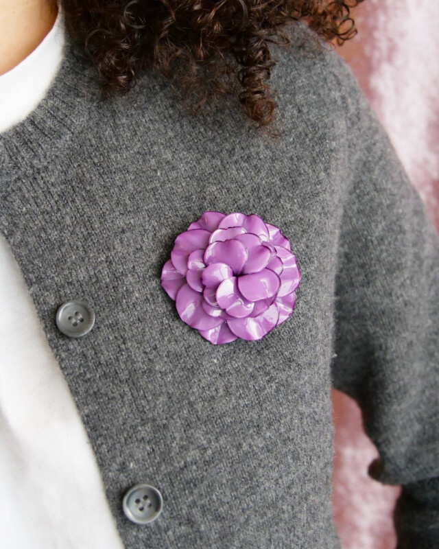 Ciléa Paris - Broche Géranium - Grand – Violet