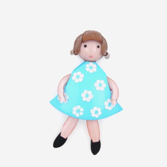 Ciléa Bijoux - Broche fleurie Tifille – Bleuet