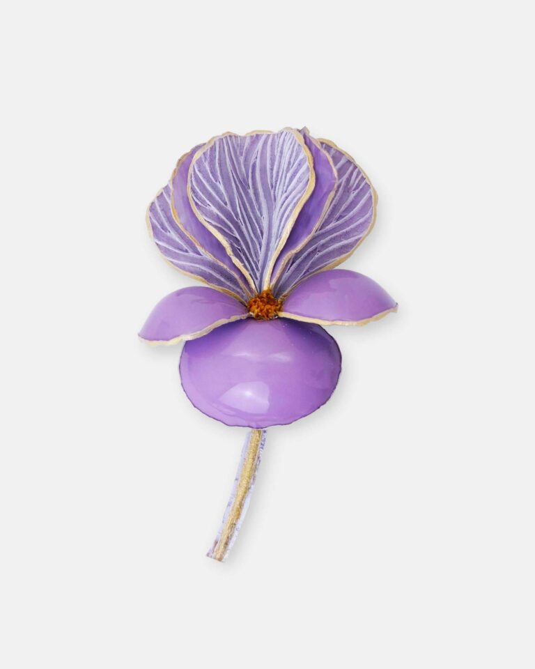 Ciléa Paris - Broche Iris - effet satin – Rose pastel