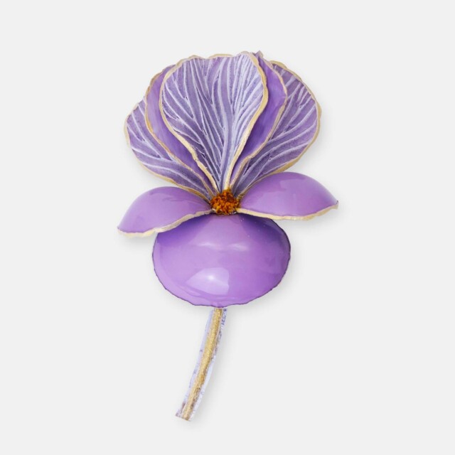 Ciléa Paris - Broche Iris - effet satin – Rose pastel