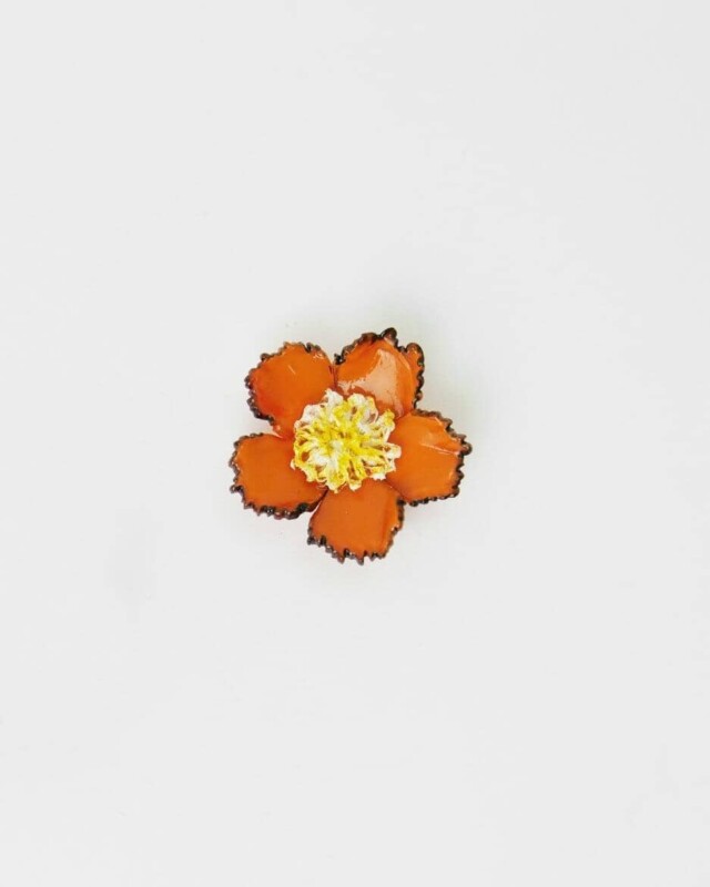Ciléa Paris - Pin’s fleur Tuba – Vert